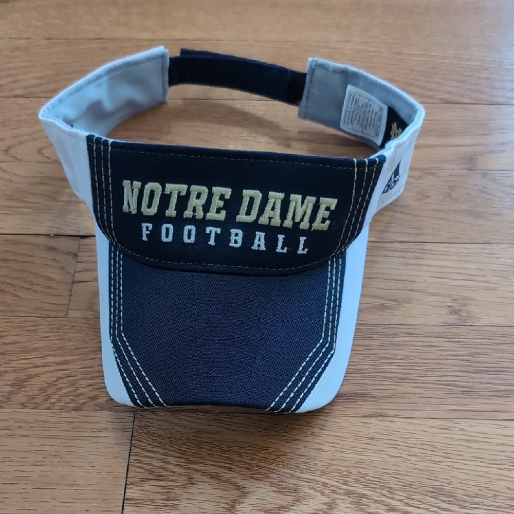 adidas Notre Dame Football Visor - Navy, White & Gold